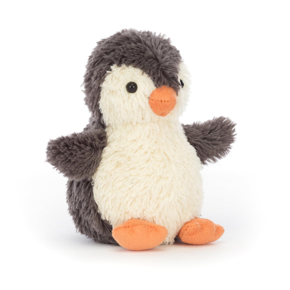 Jellycat Peanut Penguin Small, front view, a soft cuddle buddy for playtime.