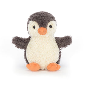 Jellycat Peanut Penguin Small, side view, ideal nighttime comforting hug.