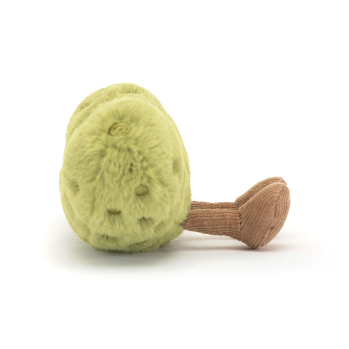 Jellycat Amuseables Pickle face with a smiling expression, inviting imaginative play.