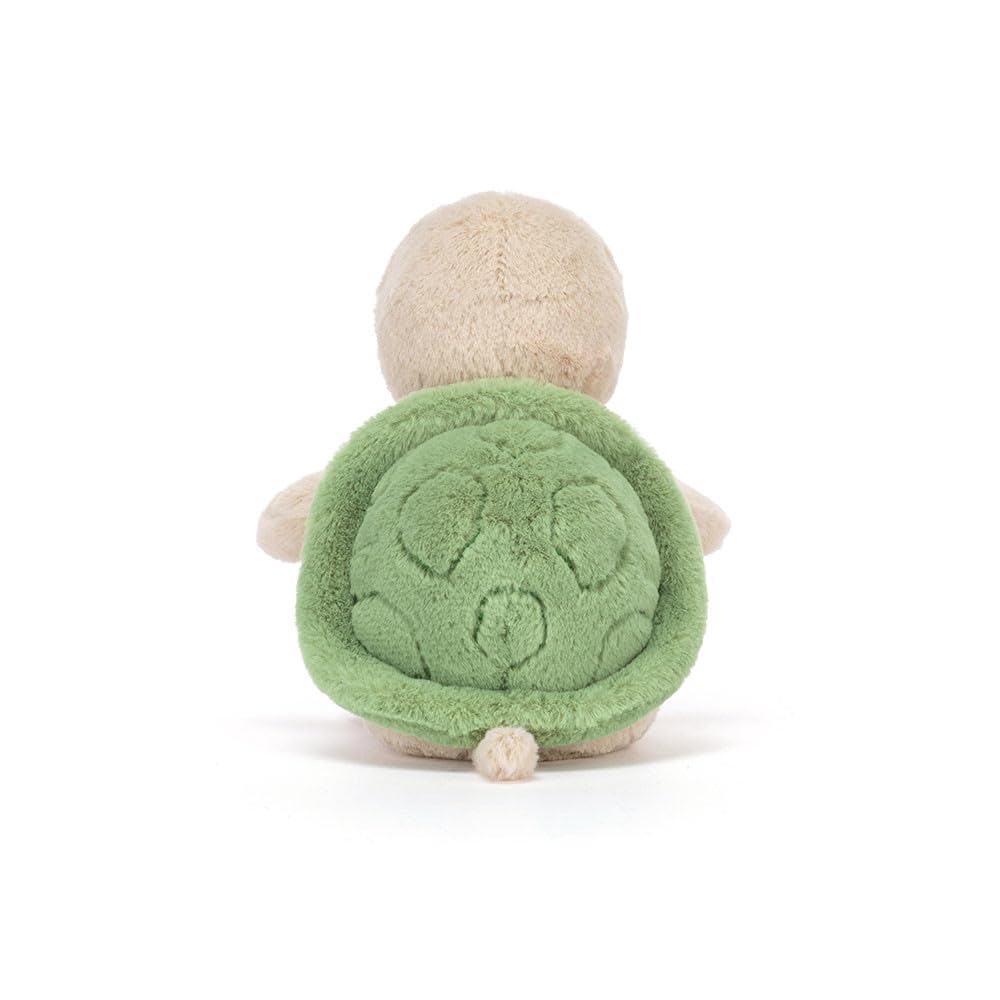 Jellycat Thimble Turtle front face, a bright, friendly companion for imaginative play.