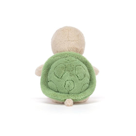 Jellycat Thimble Turtle front face, a bright, friendly companion for imaginative play.