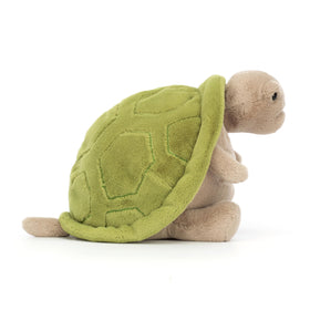 Jellycat Timmy Turtle displays a cranky-but-cute expression for imaginative scenes.