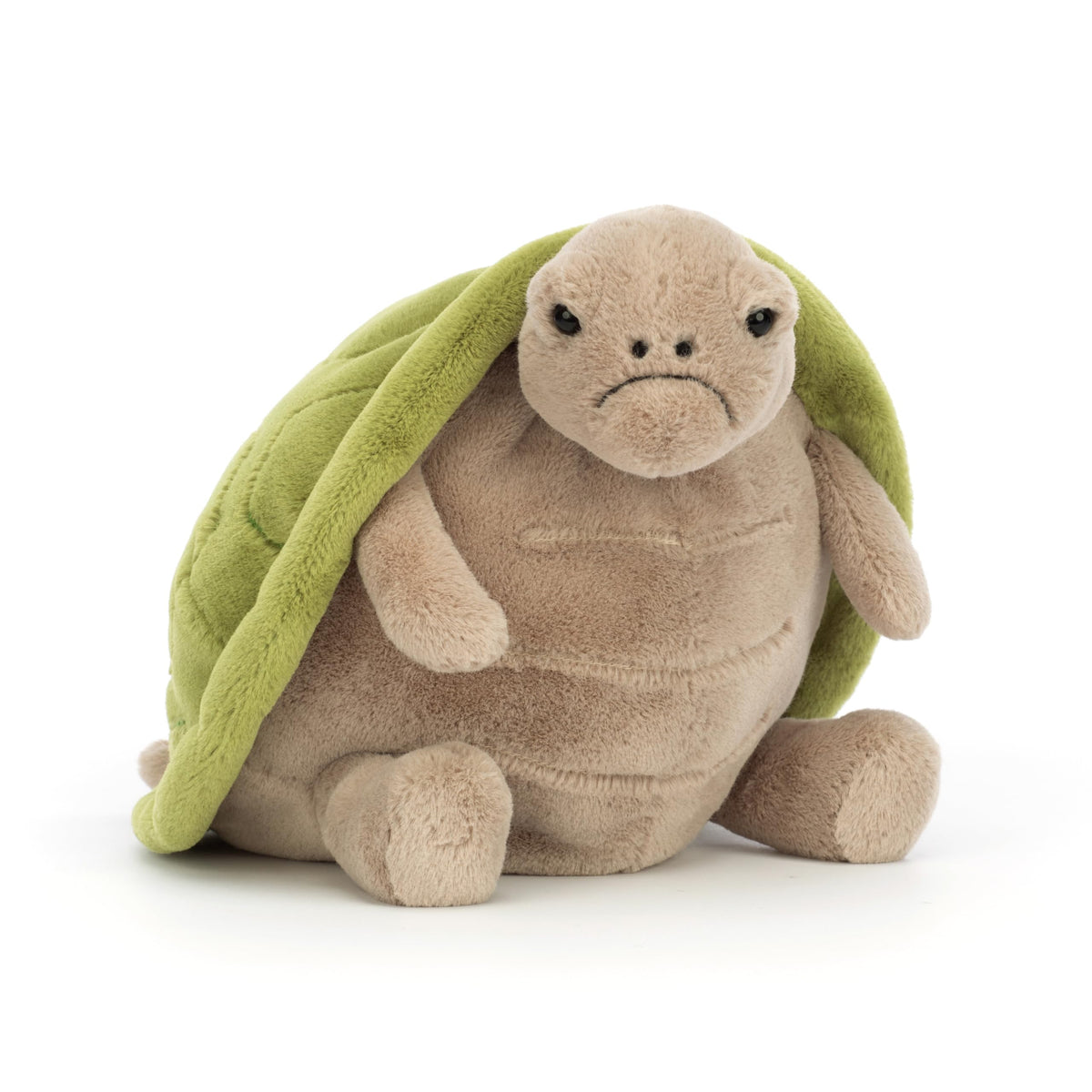 Jellycat Timmy Turtle with textured shell for cozy, comforting snuggles.