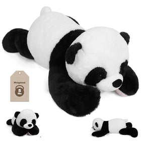 JellyMallow Panda 24-inch weighted plush for comforting hugs and sleep.