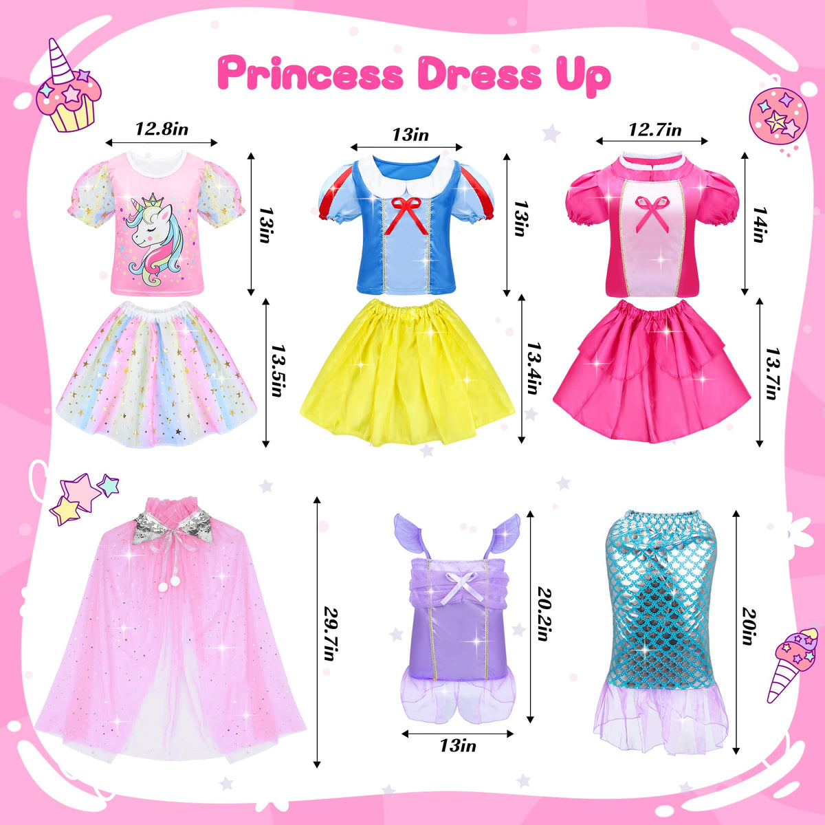 JEMSHE crown and wand set, sparkling accessories for magical role play and celebrations
