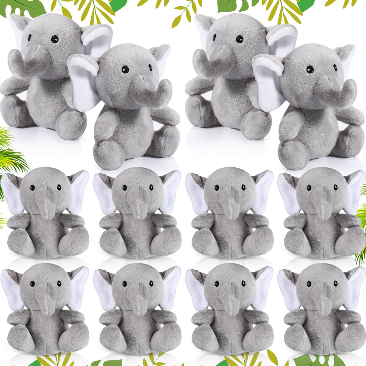 Jenaai 12-pack elephant plush toys ready for party favors and decor
