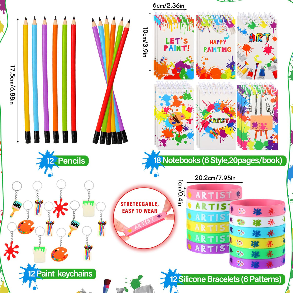 Jenaai acrylic painting necklaces add wearable art to craft-themed celebrations.