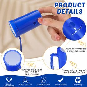 Jenaai air horn with blue lanyard for easy hands free cheering