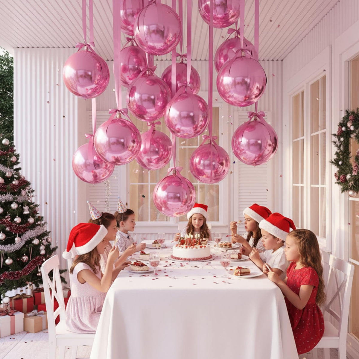 Jenaai balloon hanging on ceiling demonstrates versatile decorations for parties.