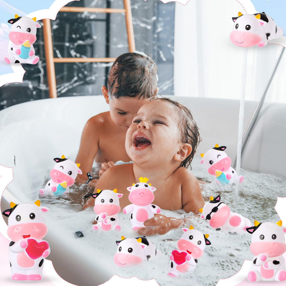 Jenaai bath time cows inspire imaginative storytelling and decor ideas.