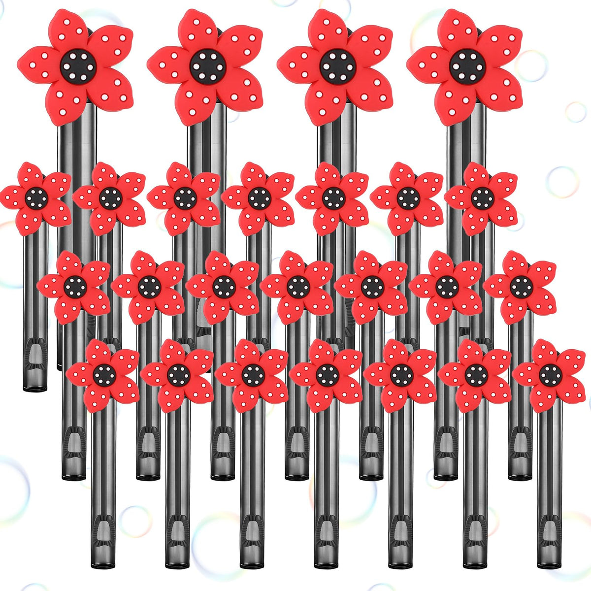 Jenaai strange flower bubble wand pack front, ideal for party entertainment