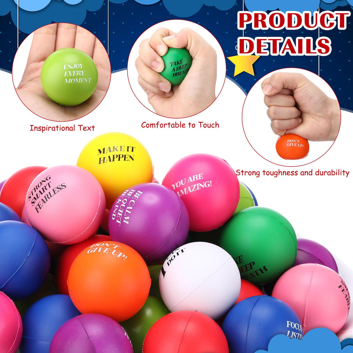 Jenaai bulk stress balls ideal as Easter gifts and party favors