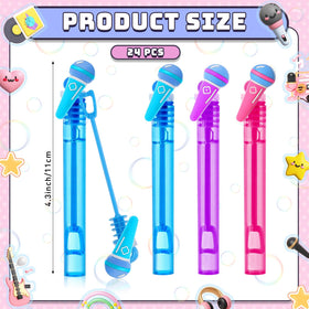 Jenaai bubble wands in blue purple and rose pink for festive play