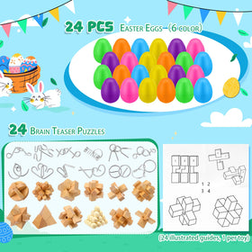 Jenaai Easter eggs filled with brain teasers for egg hunts