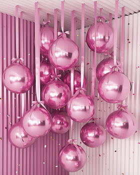 Jenaai giant 22-inch pink foil balloon for dramatic ceiling decor and festive ambiance.