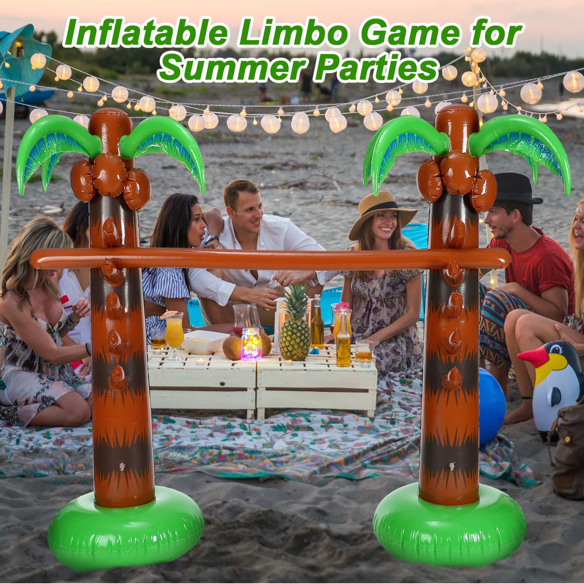 Jenaai inflatable limbo stick for quick, easy setup