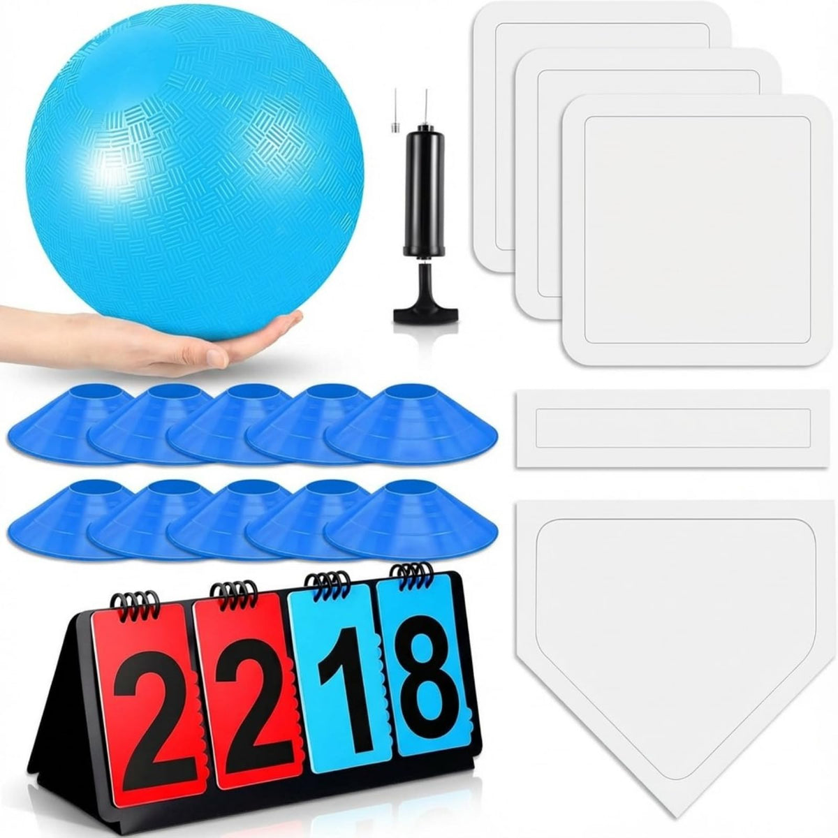 Jenaai kickball set with 10-inch playground ball for versatile indoor or outdoor play.