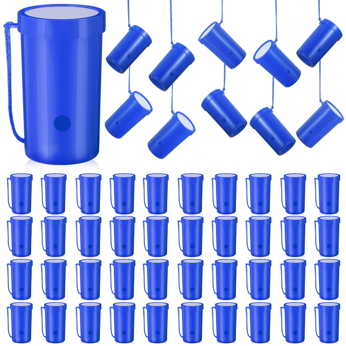 Jenaai mini air horns 3 inch blue pack for exciting sports events