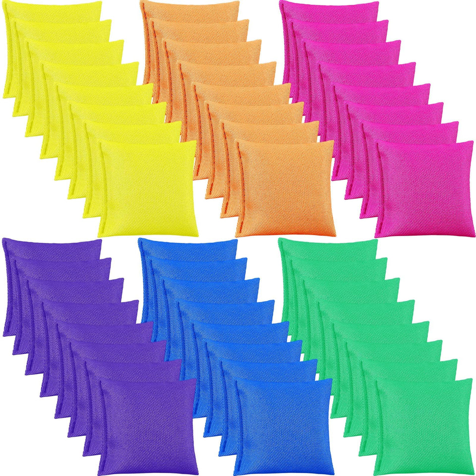 Jenaai mini bean bags in bright colors for cornhole play and coordination practice.