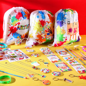 Jenaai paint notepads and keychains set offers interactive projects and party souvenirs.