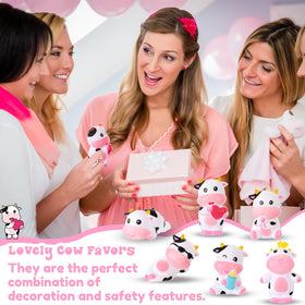 Jenaai durable rubber cows suitable as party favors and gifts.