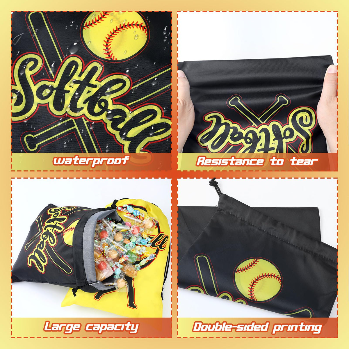 Jenaai charm bracelets showing softball theme details