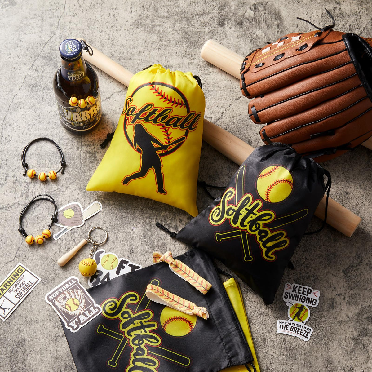 Jenaai softball stickers for notebooks and party decor