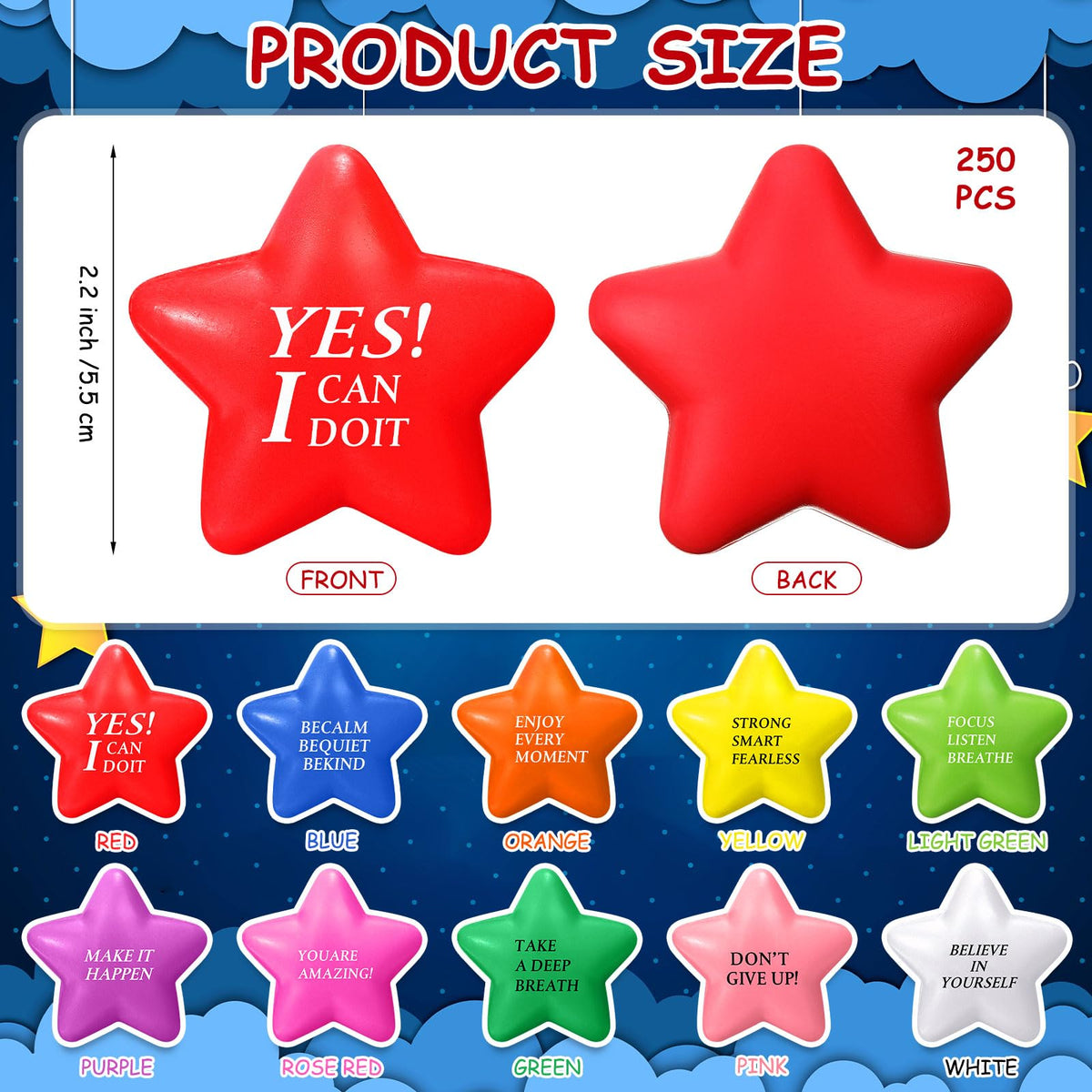 Jenaai orange star stress balls for mood and hand exercise.