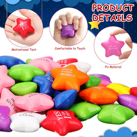 Jenaai yellow star stress balls ideal for classroom rewards and party favors.