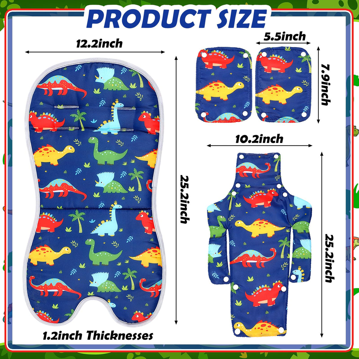 Jenaai toddler swing cushion shoulder straps provide snug support during lively swings.