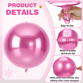 Jenaai pink foil balloons create wedding or birthday venue focal points.
