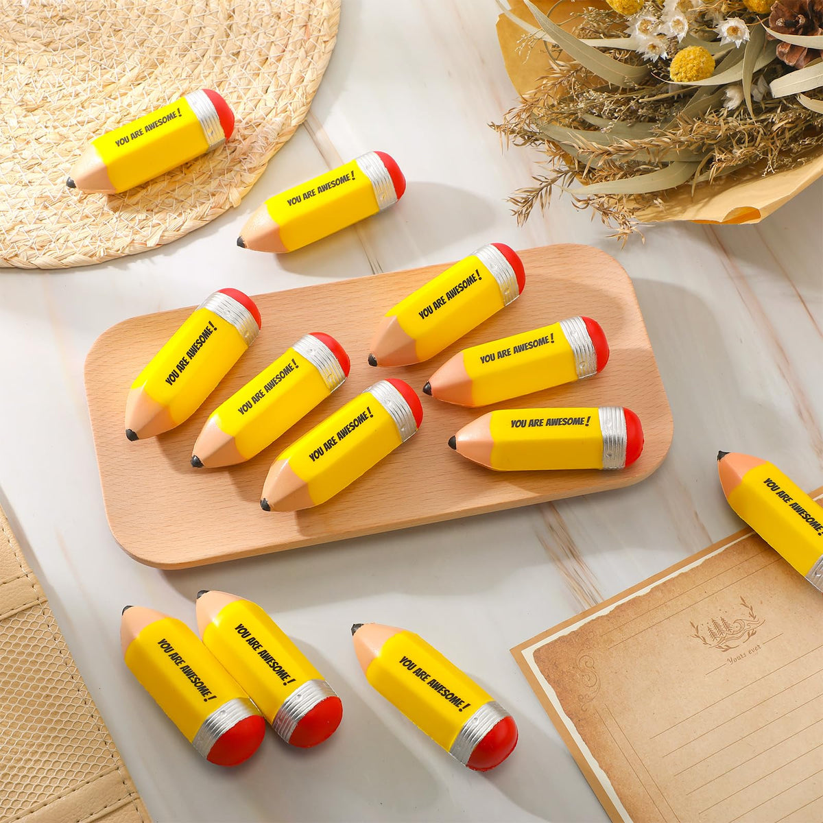 Jenaai you are awesome pencil ball design adds desk motivation