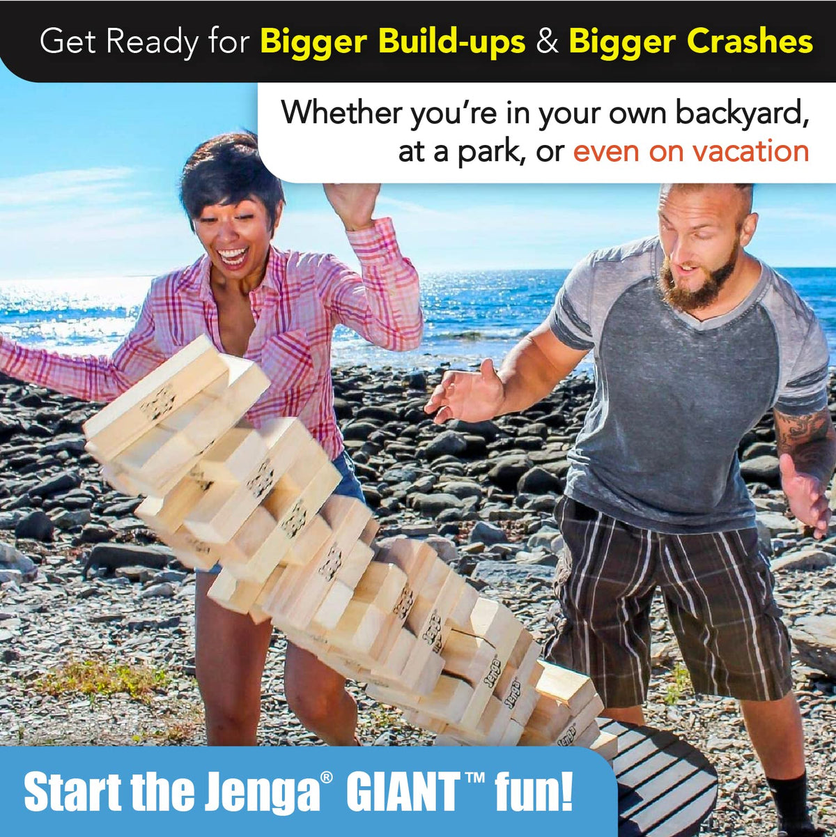 Jenga GIANT ideal for events, gatherings, and backyard games