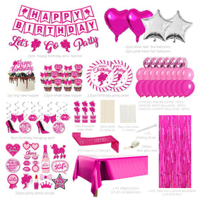 Jenlion hanging swirls create vibrant color accents for photos and guests.