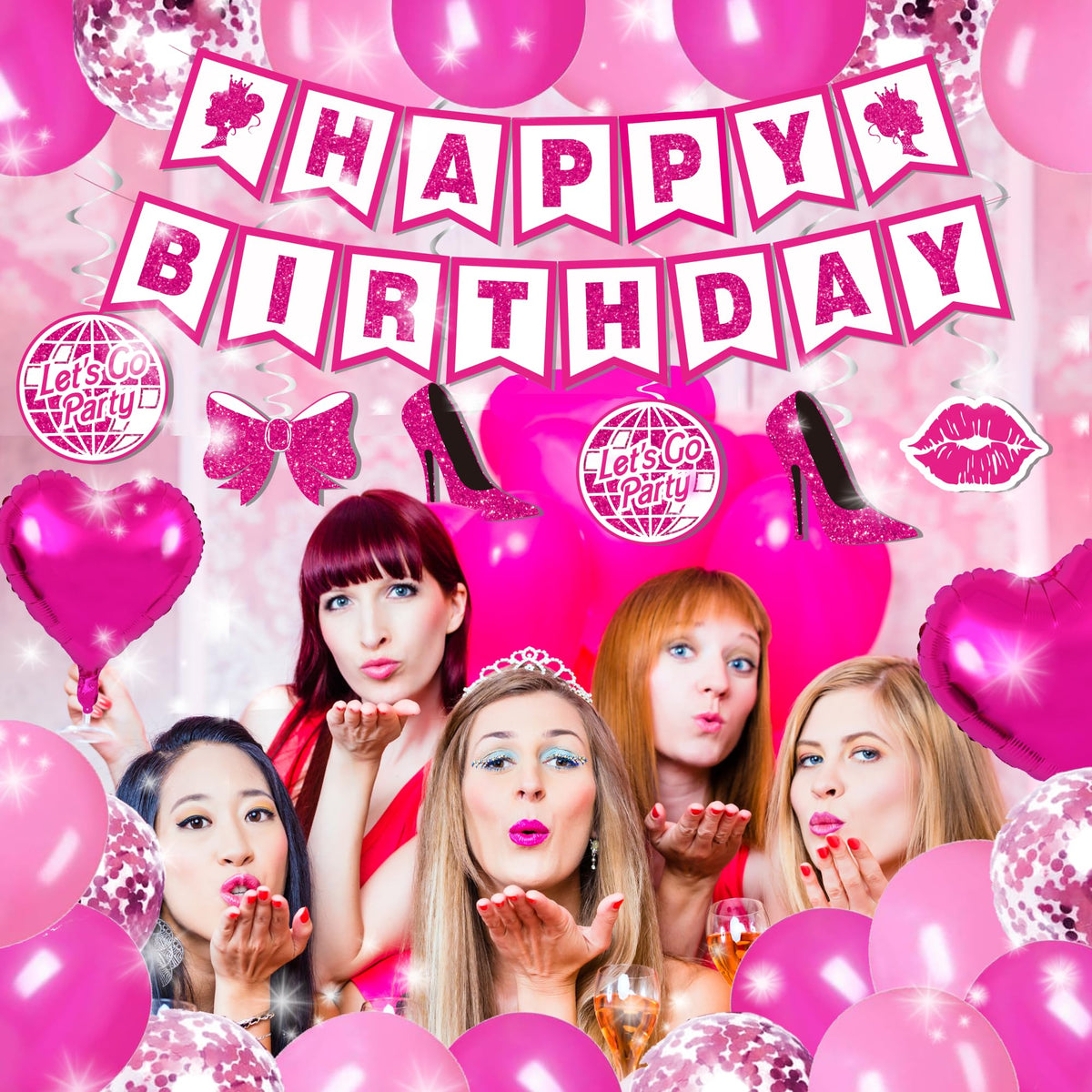 Jenlion hot pink backdrop provides a glossy, tear-resistant photo-ready stage.