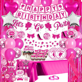 Jenlion hot pink birthday banner adds festive flair to milestone celebrations.