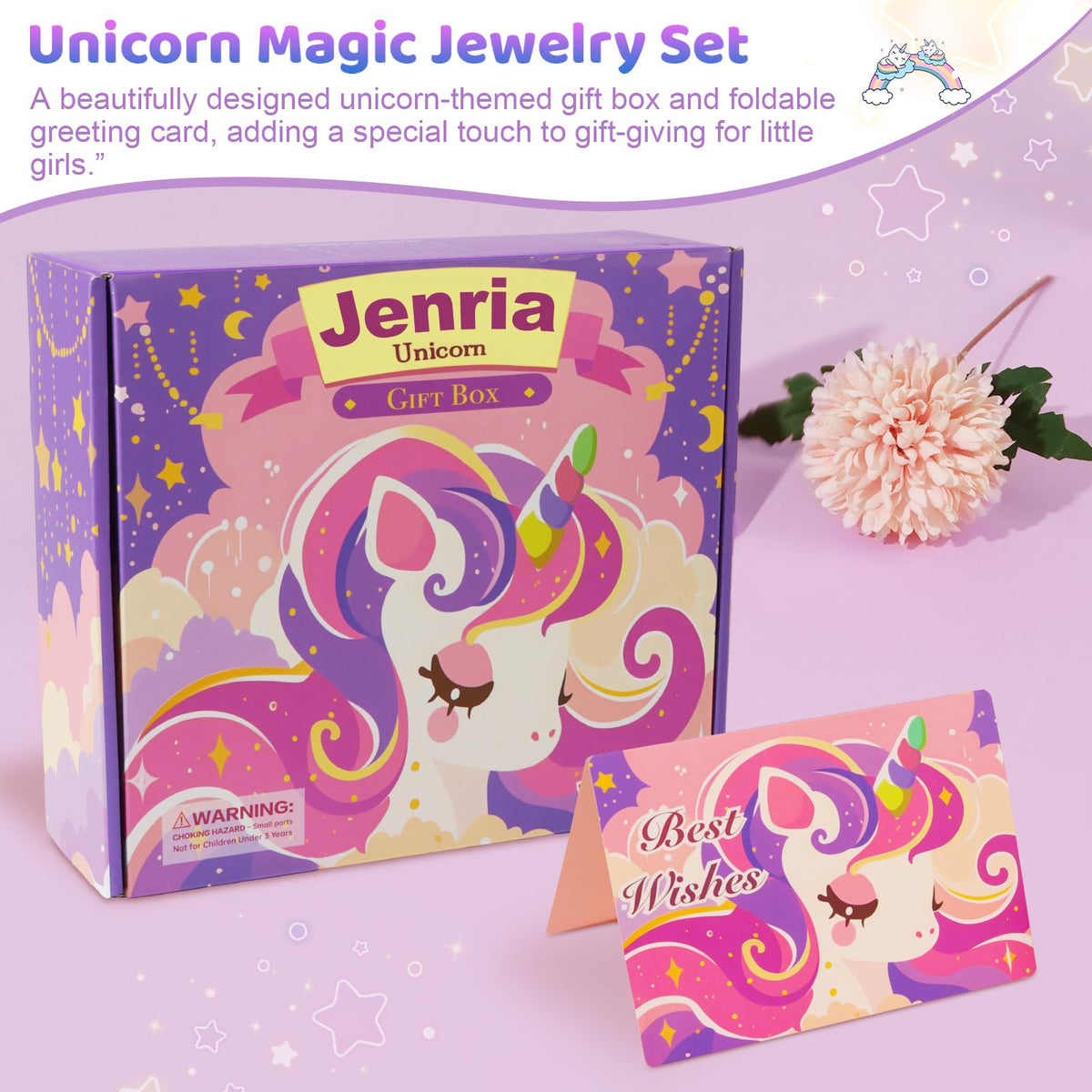 Jenria gift box with greeting card enhances birthdays or holidays