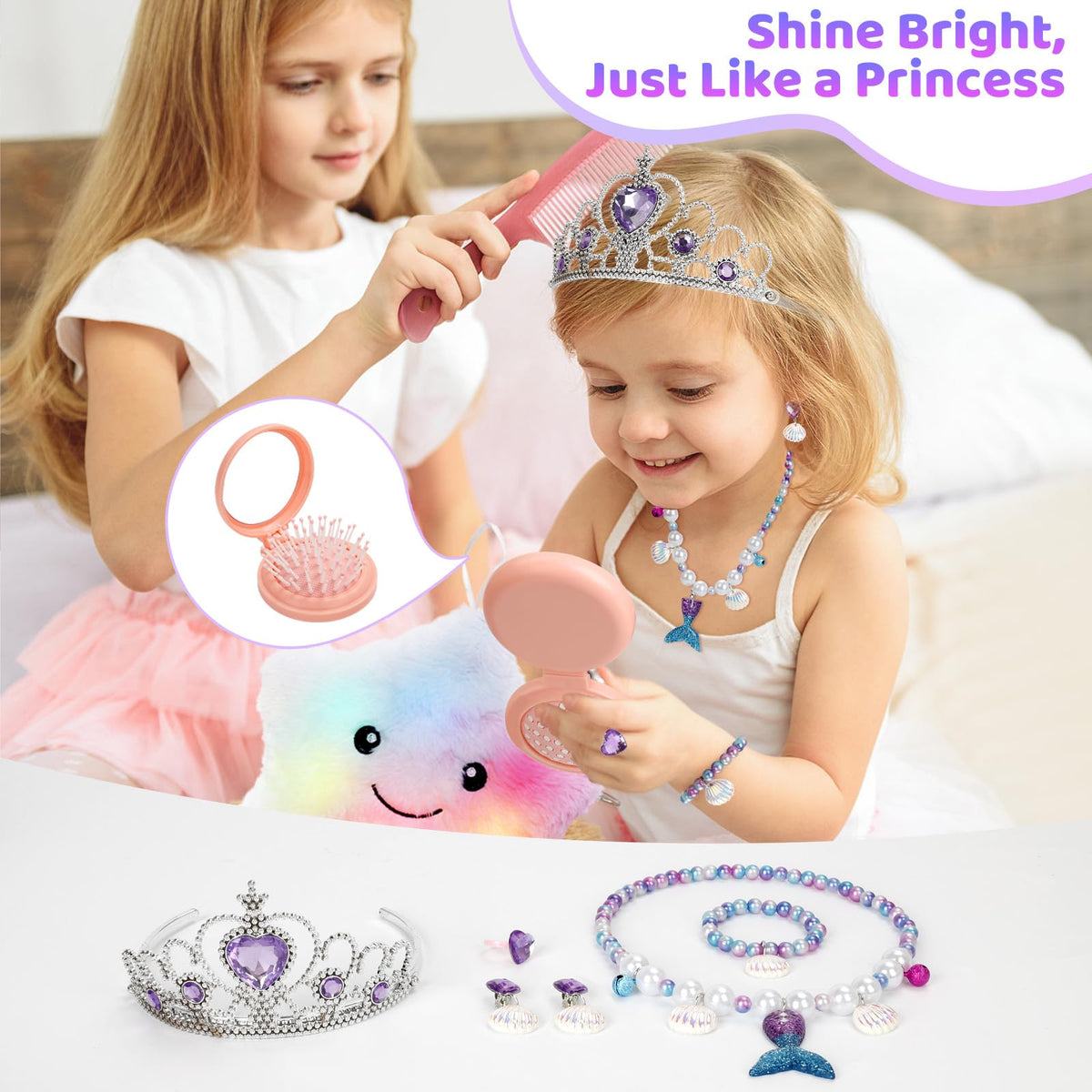 Jenria princess crown for dress-up and imaginative play