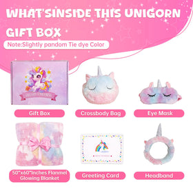 Jenria unicorn blanket glow shows cozy bedtime magic