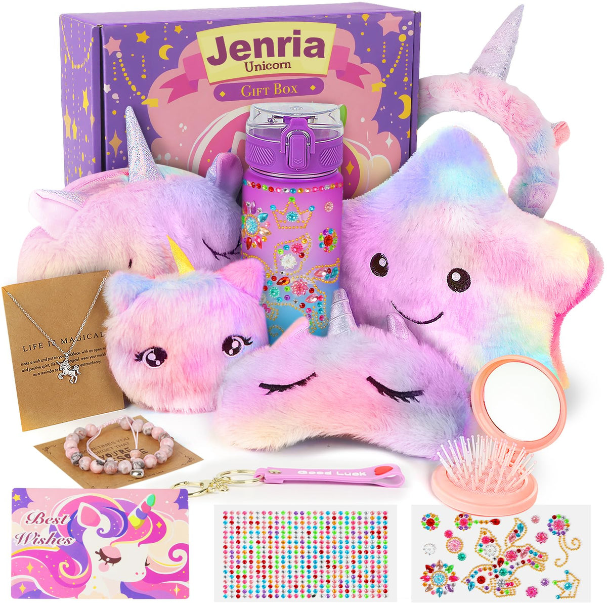 Jenria unicorn gift set packaging, ideal for gifting on birthdays and holidays