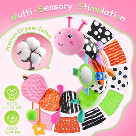 JENTXON caterpillar shows crinkle-paper texture for rich tactile play.