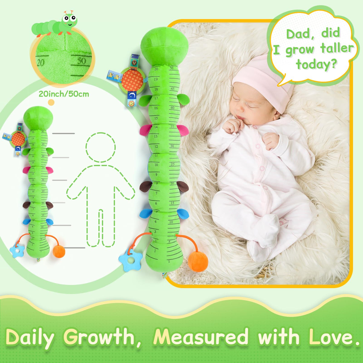 JENTXON growth ruler on belly supports milestone moments and memory making