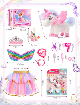 Jeowoqao Unicorn remote control features engaging responses to kids' voices.