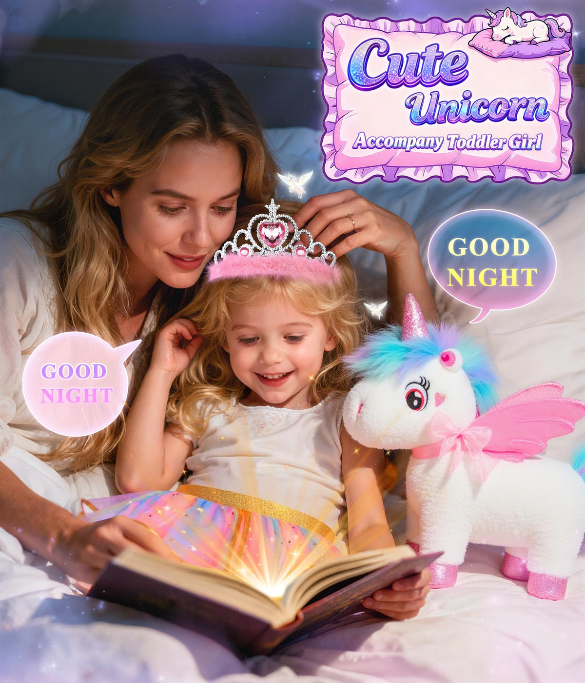 Jeowoqao Unicorn wings provide magical accessory for imaginative flights.
