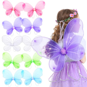Jeowoqao soft lightweight fairy wings for play and dress-up.