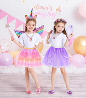 Jeowoqao flower crown and headband finish whimsical fairy outfits.