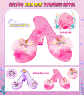 Jeowoqao non-slip princess shoes provide grip on smooth floors during play.