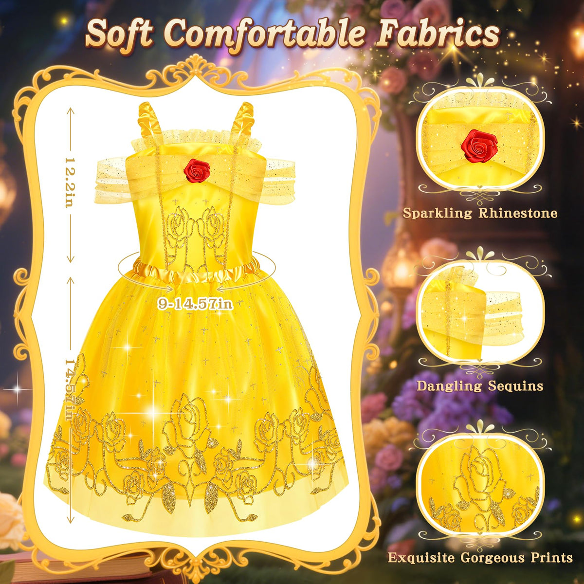 Jeowoqao colorful-princess-dresses with tulle and trims