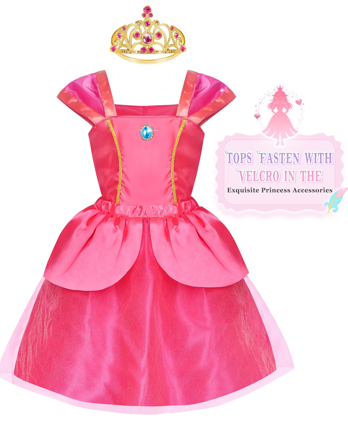 Jeowoqao two princess crowns brighten pretend play as royal accessories.