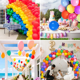 JerDorgo rainbow balloons provide durable color for multi color themes